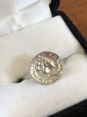 Silver coin ring